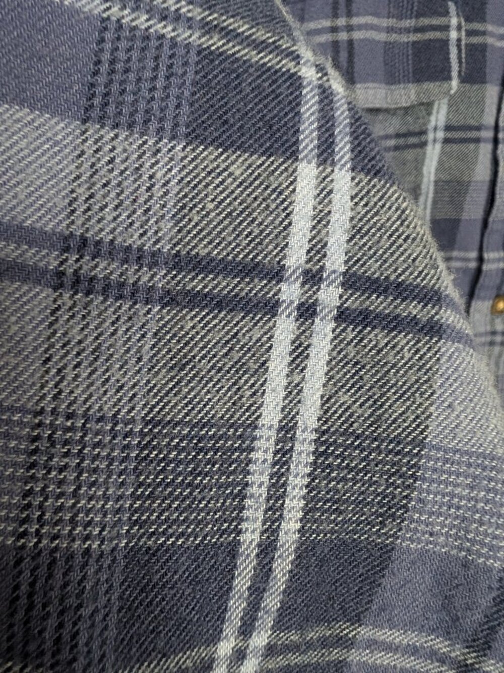 Toad&Co Men's Indigo Blue Plaid Flannel Slim Fit Shirt Organic Cotton XL - Picture 7 of 11